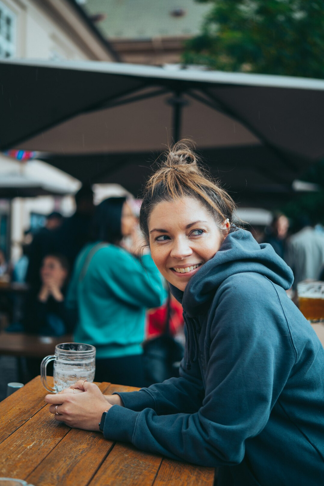 Friendly Swiss woman community coordinator smiling